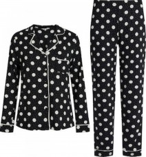 Set of polka dot pajamas with buttons 