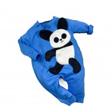Φορμάκι Βαμβακερό  με Φερμουάρ Panda - Μπλε