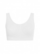 Bustier with Thin Strap with detachable reinforcement - White